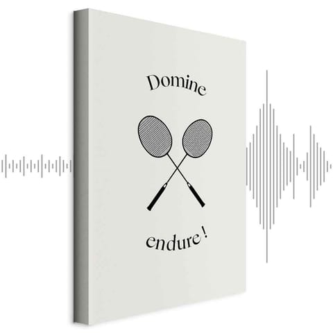 ⁨Obraz - Czarne rakiety do badmintona (rozmiar 60x90, wykończenie Akustyczny)⁩ w sklepie Wasserman.eu