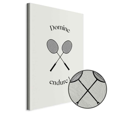 ⁨Obraz - Czarne rakiety do badmintona (rozmiar 60x90, wykończenie Premium Print)⁩ w sklepie Wasserman.eu