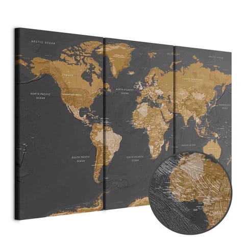 ⁨Obraz - Mapa świata: Nowoczesna estetyka (rozmiar 60x40, wykończenie Premium Print)⁩ w sklepie Wasserman.eu