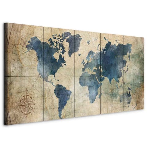 ⁨Image - Retro map (5-part) narrow (size 200x80)⁩ at Wasserman.eu