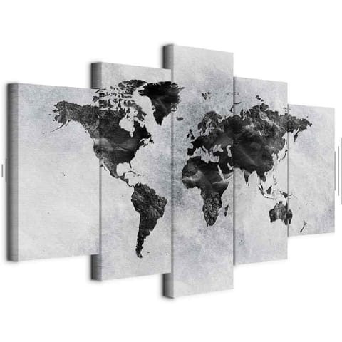 ⁨Obraz - Betonowy świat (5-częściowy) szeroki (rozmiar 100x50, wykończenie Akustyczny)⁩ w sklepie Wasserman.eu
