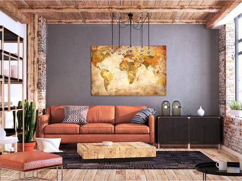 ⁨Picture on the cork - World Map: Time travel [Cork map] (size 90x60)⁩ at Wasserman.eu