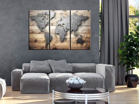 ⁨Painting on the cork - Door to the world [Cork map] (size 60x40)⁩ at Wasserman.eu