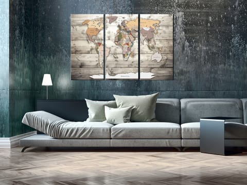 ⁨Picture on a traffic jam - Travel history [Cork map] (size 90x60)⁩ at Wasserman.eu