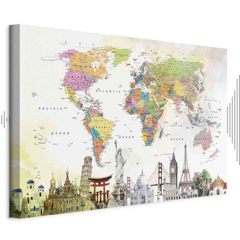 ⁨Obraz - Cuda Świata (1-częściowy) szeroki (rozmiar 90x60, wykończenie Akustyczny)⁩ w sklepie Wasserman.eu