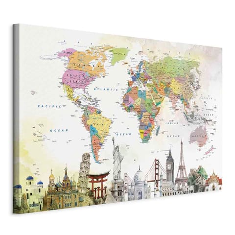 ⁨Picture - Wonders of the World (1-piece) wide (size 120x80)⁩ at Wasserman.eu