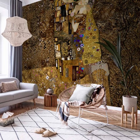 ⁨Wall mural - Inspired by Klimt: Golden kiss (size 100x70)⁩ at Wasserman.eu