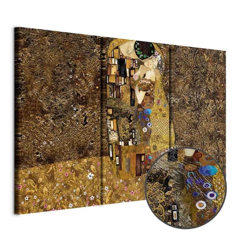 ⁨Obraz - Klimt inspiracje - Pocałunek (rozmiar 120x80, wykończenie Premium Print)⁩ w sklepie Wasserman.eu