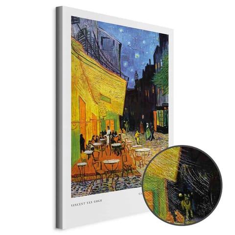 ⁨Obraz - Kawiarenka nocą (1-częściowy) pionowy (rozmiar 60x90, wykończenie Premium Print)⁩ w sklepie Wasserman.eu