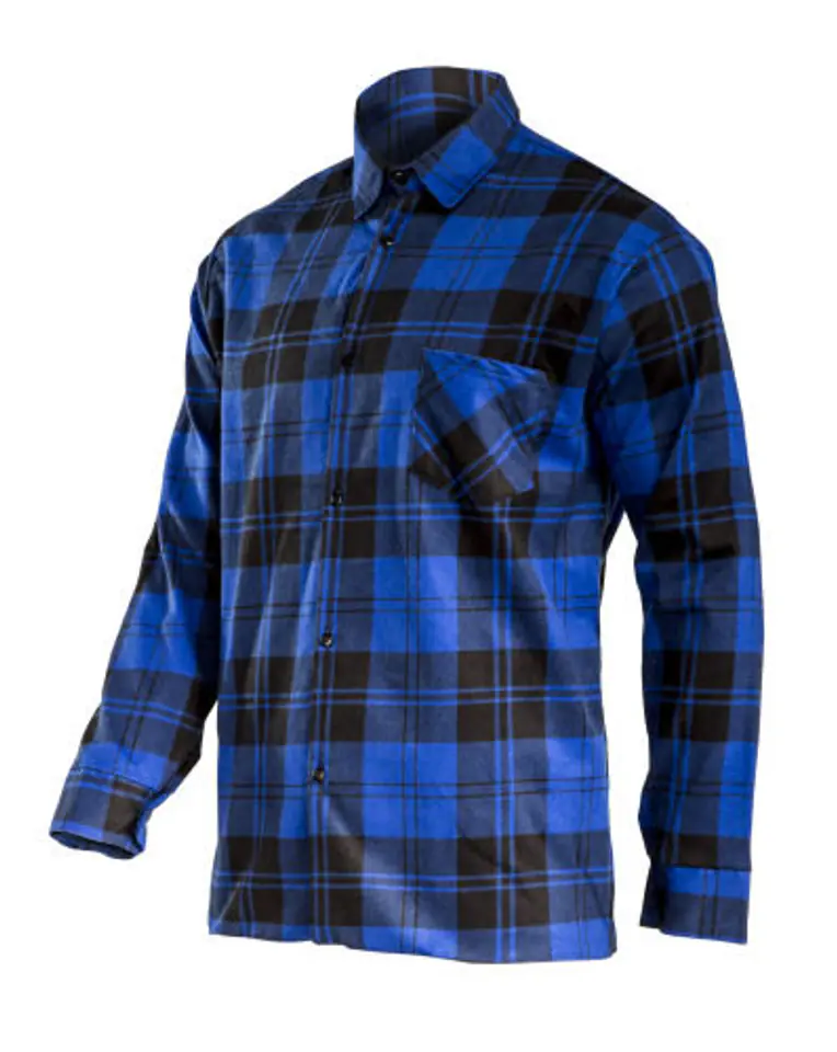 ⁨Flannel shirt navy blue, 170g/m2, "s", ce, lahti⁩ at Wasserman.eu