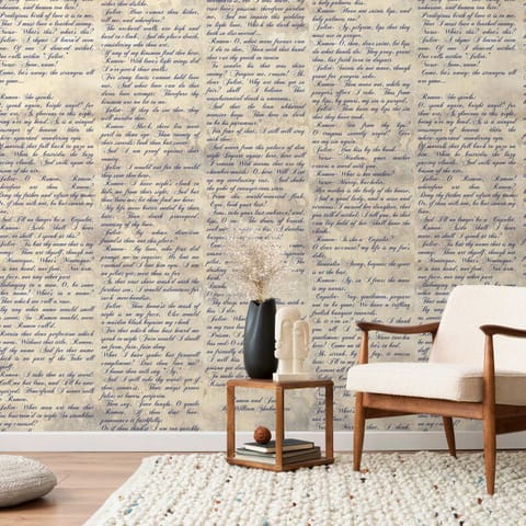 ⁨Tapeta - Romeo i Julia - Wersety miłości (rozmiar 50x1000, wykończenie Standard)⁩ w sklepie Wasserman.eu