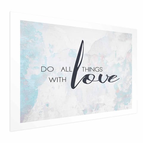 ⁨Plakat - Do all things with love (rozmiar 42x29.7, wykończenie Bez ramy z marginesem)⁩ w sklepie Wasserman.eu