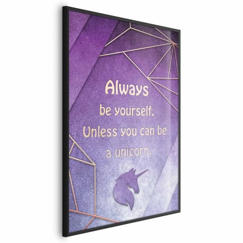 ⁨Plakat - Bądź sobą (rozmiar 60x90, wykończenie Rama czarna)⁩ w sklepie Wasserman.eu