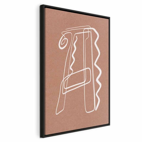 ⁨Obraz - Stylowe A (1-częściowy) pionowy (rozmiar 80x120, wykończenie W ramie drewnianej czarnej)⁩ w sklepie Wasserman.eu