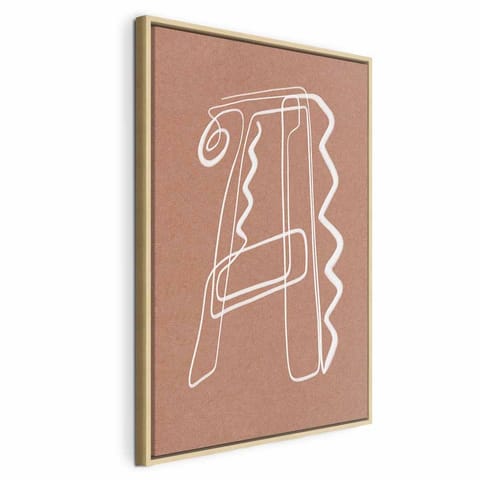 ⁨Obraz - Stylowe A (1-częściowy) pionowy (rozmiar 40x60, wykończenie W ramie drewnianej naturalnej)⁩ w sklepie Wasserman.eu