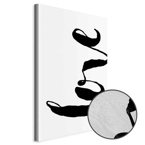 ⁨Obraz - Czarne Love (1-częściowy) pionowy (rozmiar 80x120, wykończenie Premium Print)⁩ w sklepie Wasserman.eu