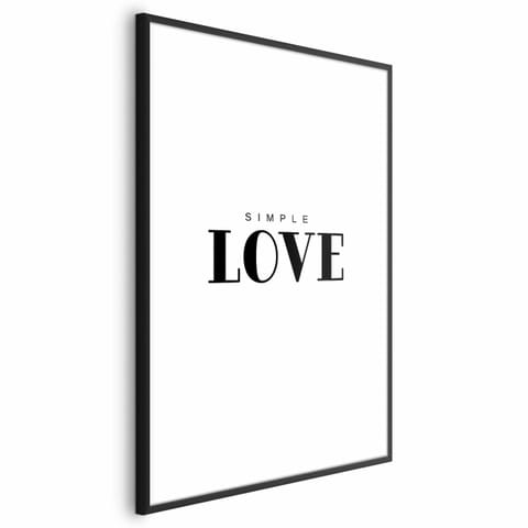 ⁨Plakat - Simple Love (rozmiar 29.7x42, wykończenie Rama czarna)⁩ w sklepie Wasserman.eu