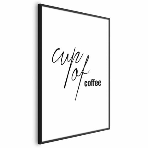 ⁨Plakat - Cup of Coffee (rozmiar 29.7x42, wykończenie Rama czarna)⁩ w sklepie Wasserman.eu