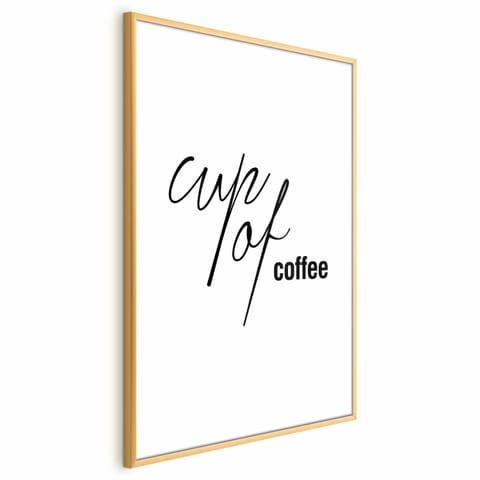 ⁨Plakat - Cup of Coffee (rozmiar 60x90, wykończenie Rama złota)⁩ w sklepie Wasserman.eu