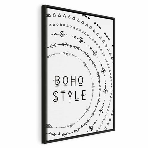⁨Obraz - Boho Style (1-częściowy) pionowy (rozmiar 60x90, wykończenie W ramie drewnianej czarnej)⁩ w sklepie Wasserman.eu
