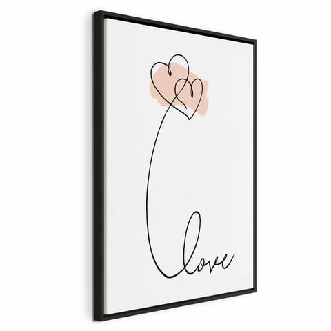 ⁨Obraz - Połączeni w chmurach (1-częściowy) pionowy (rozmiar 60x90, wykończenie W ramie drewnianej czarnej)⁩ w sklepie Wasserman.eu