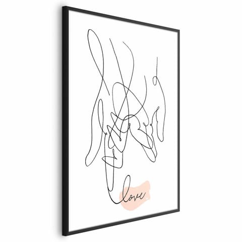 ⁨Plakat - Splątane uczucie (rozmiar 21x30, wykończenie Rama czarna)⁩ w sklepie Wasserman.eu