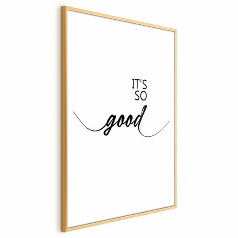 ⁨Plakat - It's so Good (rozmiar 60x90, wykończenie Rama złota z marginesem)⁩ w sklepie Wasserman.eu