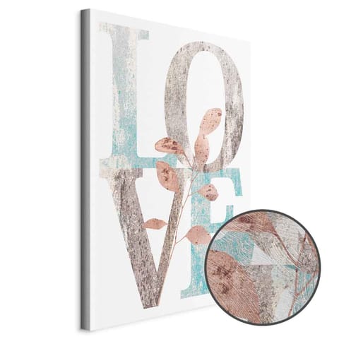 ⁨Obraz - Kwitnące litery (1-częściowy) pionowy (rozmiar 20x30, wykończenie Premium Print)⁩ w sklepie Wasserman.eu