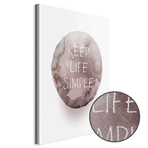 ⁨Obraz - Keep Life Simple (1-częściowy) pionowy (rozmiar 20x30, wykończenie Premium Print)⁩ w sklepie Wasserman.eu