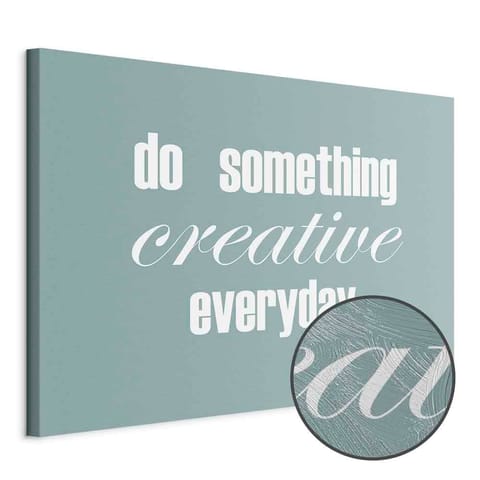 ⁨Obraz - Do Something Creative Everyday (1-częściowy) szeroki (rozmiar 30x20, wykończenie Premium Print)⁩ w sklepie Wasserman.eu