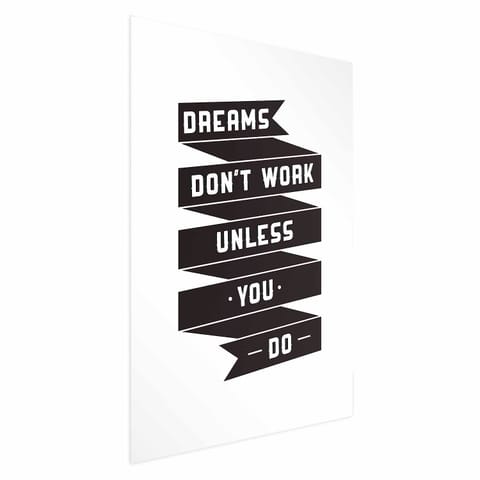 ⁨Plakat - Dreams don't work (rozmiar 21x30, wykończenie Bez ramy)⁩ w sklepie Wasserman.eu