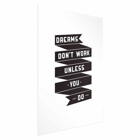 ⁨Plakat - Dreams don't work (rozmiar 29.7x42, wykończenie Bez ramy z marginesem)⁩ w sklepie Wasserman.eu