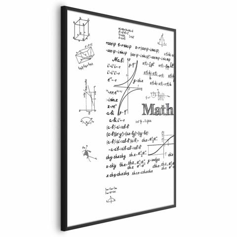 ⁨Plakat - Matematyka (rozmiar 40x60, wykończenie Rama czarna)⁩ w sklepie Wasserman.eu