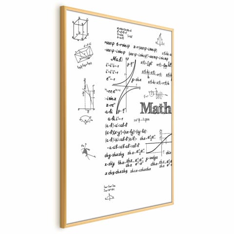 ⁨Plakat - Matematyka (rozmiar 29.7x42, wykończenie Rama złota)⁩ w sklepie Wasserman.eu