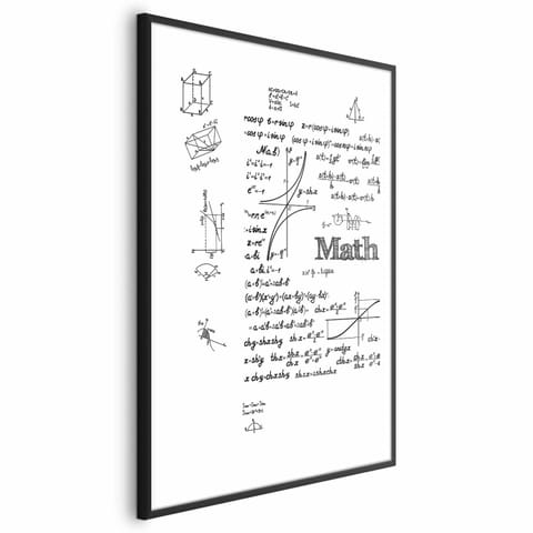 ⁨Plakat - Matematyka (rozmiar 29.7x42, wykończenie Rama czarna z marginesem)⁩ w sklepie Wasserman.eu