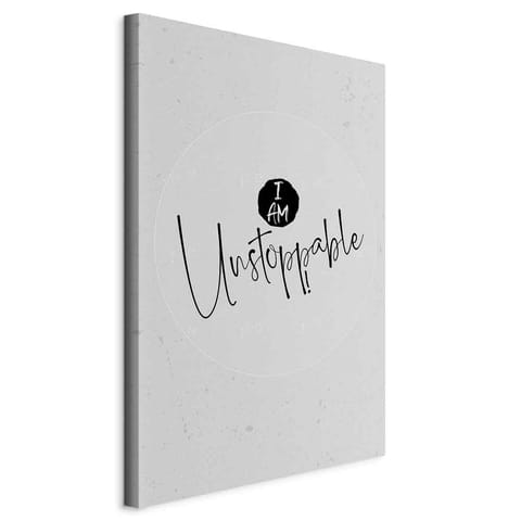 ⁨Obraz - I Am Unstoppable (1-częściowy) pionowy (rozmiar 80x120, wykończenie Na płótnie włoskim)⁩ w sklepie Wasserman.eu