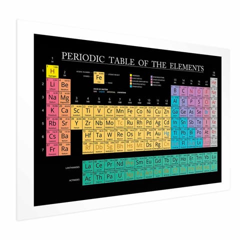 ⁨Plakat - Tablica Mendelejewa (rozmiar 42x29.7, wykończenie Bez ramy z marginesem)⁩ w sklepie Wasserman.eu