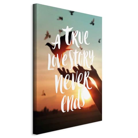 ⁨Image - A True Love Story Never Ends (1-piece), vertical (size 40x60)⁩ at Wasserman.eu