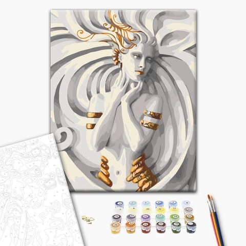 ⁨Obraz do samodzielnego malowania - Meduza (rozmiar 40x50, wykończenie )⁩ w sklepie Wasserman.eu