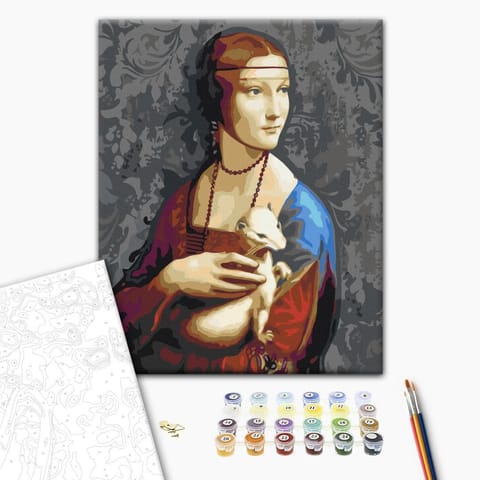 ⁨Obraz do samodzielnego malowania - Słynny portret (rozmiar 40x50, wykończenie )⁩ w sklepie Wasserman.eu