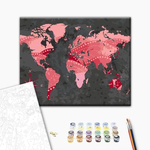 ⁨Obraz do samodzielnego malowania - Świat kinematografii (rozmiar 50x40, wykończenie )⁩ w sklepie Wasserman.eu