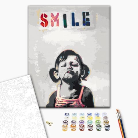 ⁨Obraz do samodzielnego malowania - Dziewczynka (rozmiar 40x50, wykończenie )⁩ w sklepie Wasserman.eu