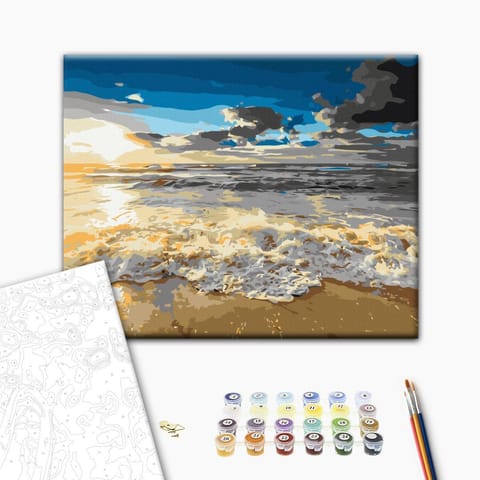 ⁨Obraz do samodzielnego malowania - Oślepiające słońce (rozmiar 50x40, wykończenie )⁩ w sklepie Wasserman.eu