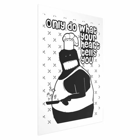⁨Plakat - Only do what your heart tells you (rozmiar 29.7x42, wykończenie Bez ramy z marginesem)⁩ w sklepie Wasserman.eu