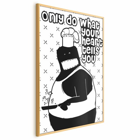 ⁨Plakat - Only do what your heart tells you (rozmiar 40x60, wykończenie Rama złota)⁩ w sklepie Wasserman.eu