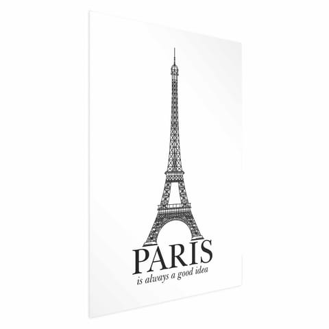⁨Poster - Eiffel Tower (size 40x60, finish Frame white)⁩ at Wasserman.eu