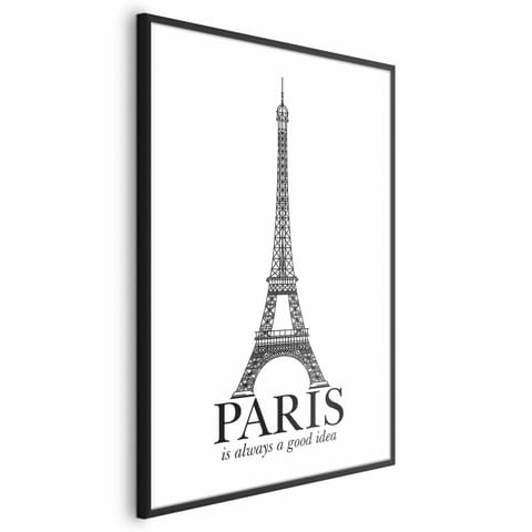 ⁨Plakat - Paris is always a good idea (rozmiar 40x60, wykończenie Rama czarna)⁩ w sklepie Wasserman.eu