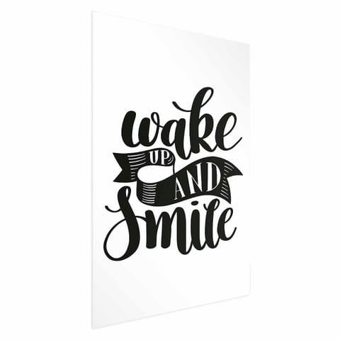 ⁨Plakat - Wake up and smile (rozmiar 29.7x42, wykończenie Bez ramy)⁩ w sklepie Wasserman.eu