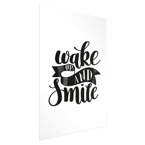 ⁨Plakat - Wake up and smile (rozmiar 40x60, wykończenie Bez ramy z marginesem)⁩ w sklepie Wasserman.eu