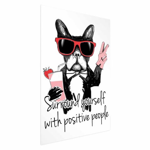 ⁨Plakat - Surround yourself with positive people (rozmiar 21x30, wykończenie Bez ramy)⁩ w sklepie Wasserman.eu